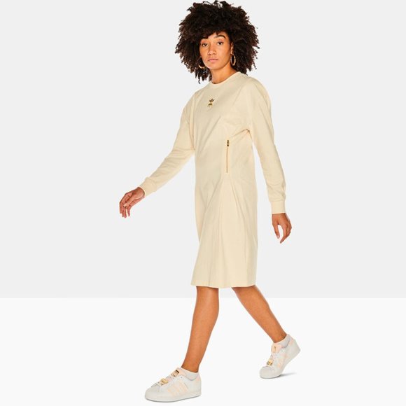 Brand New Adidas Women's Long-Sleeved Boyfriend T-Shirt Dress - Picture 15 of 16
